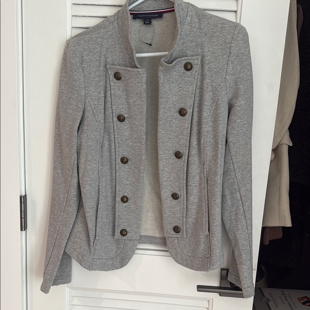 Tommy Hilfiger Light Gray Double-Breasted Blazer